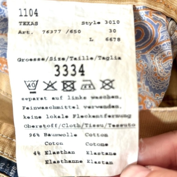 BUGATTI yellow jeans panted size large cropped - Picture 5 of 10